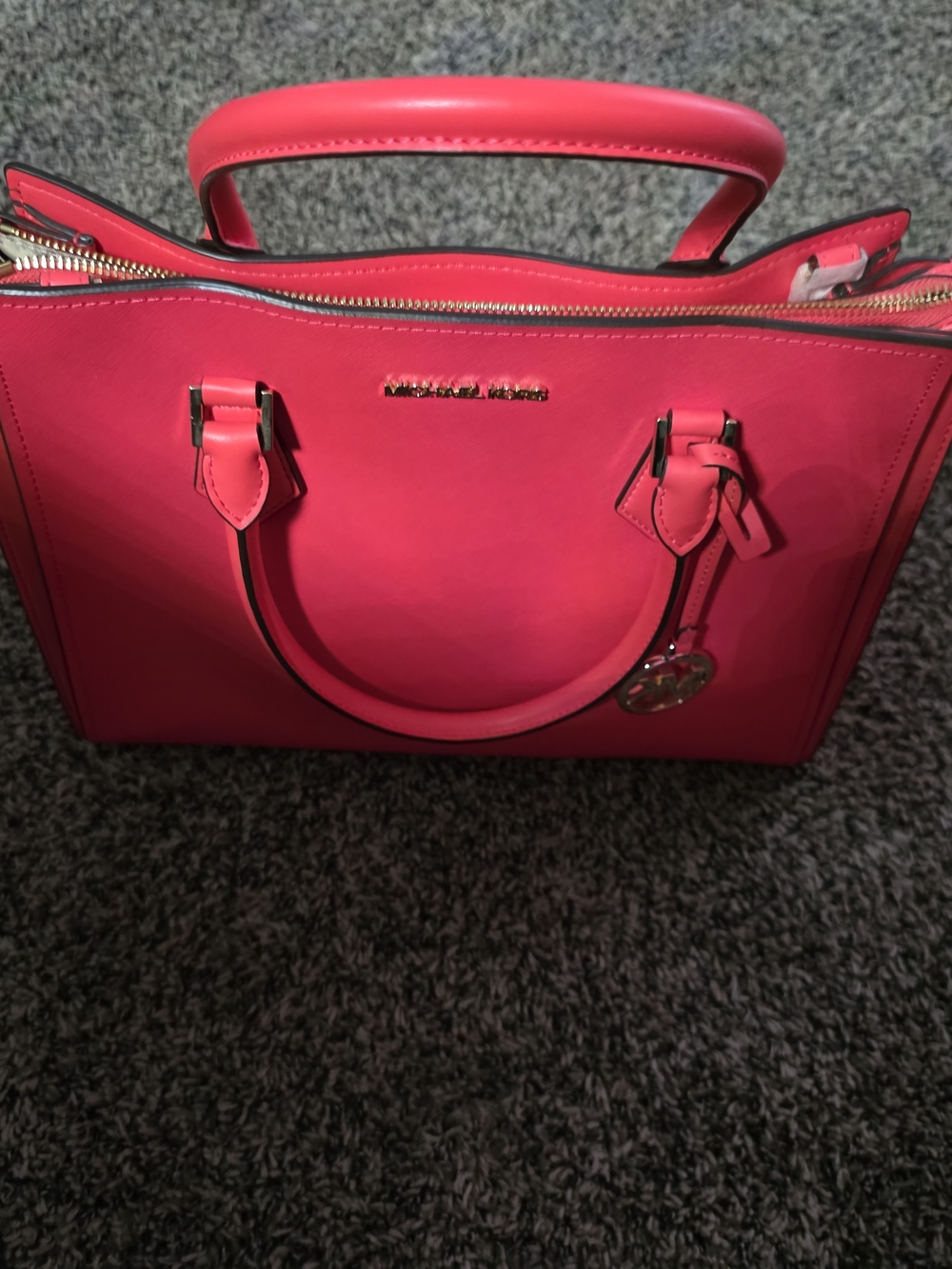 Michael Kors Pink Saffiano Leather Satchel